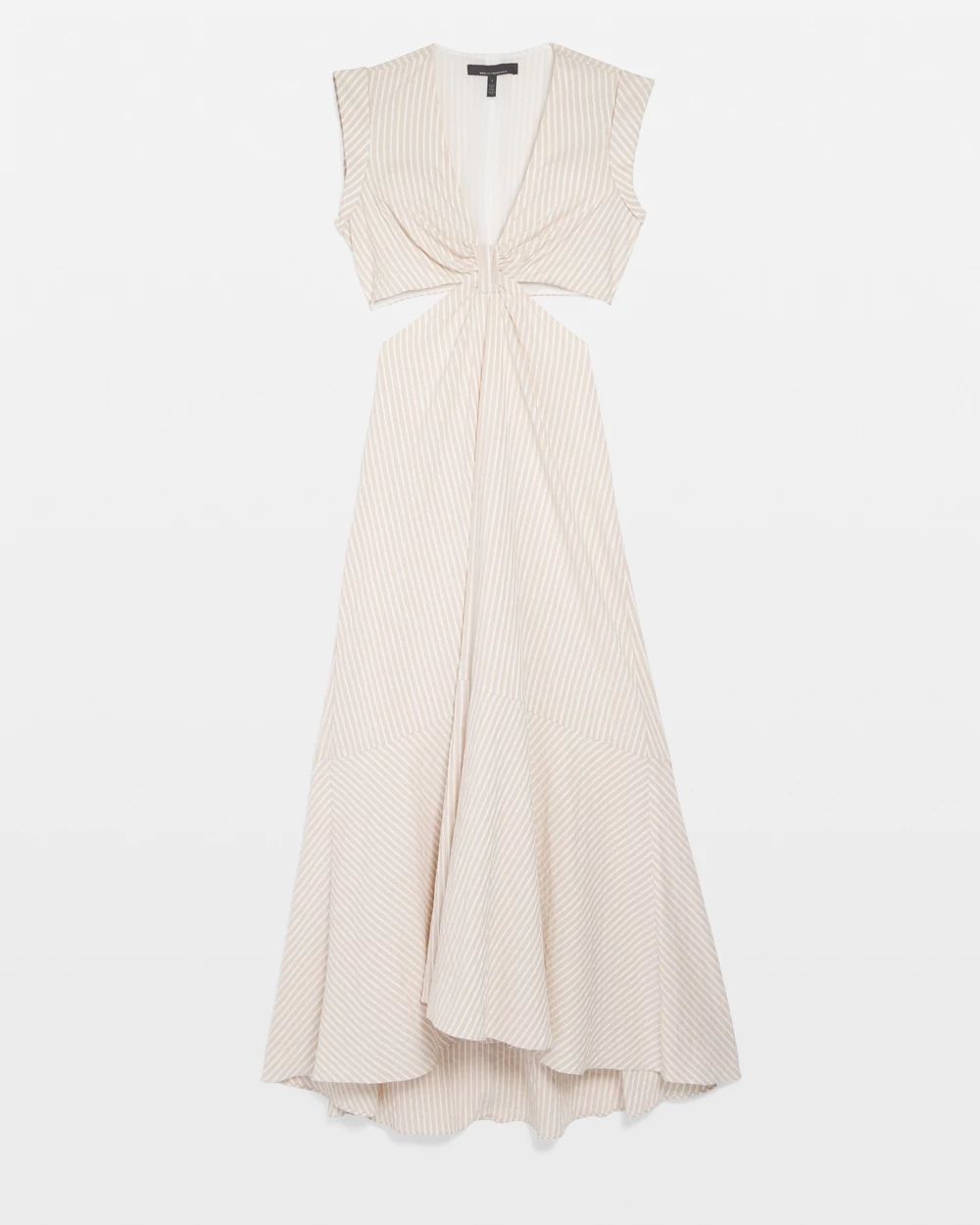 Seersucker Cutout Midi Dress | White House Black Market